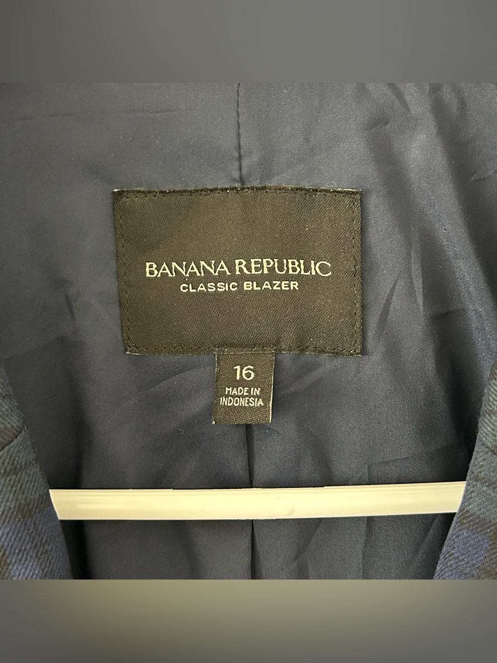 Banana Republic Blue Green Plaid Classic Blazer Womens 16 Preppy Blackwatch - Picture 8 of 11
